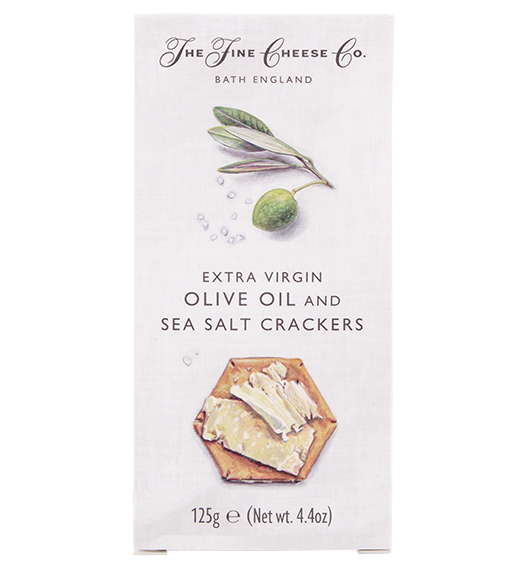 Cracker Olivenöl und Meersalz